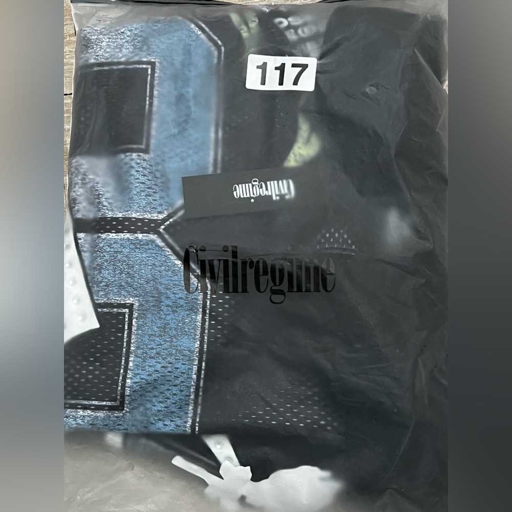 Civil Regime Our Team Football Men's Jersey Black Boxy Crop Crystal Size medium - Picture 16 of 16